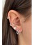 Deliksiz Kalp Model Earcuff Kıkırdak Küpe 18K Kaplama Küpe 1 Adet 5