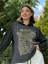 NC59085 Italyan Yazı Baskılı Kol Zımbalı Kapişonlu Sweatshirt Siyah 1