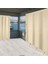 Balkon Perdesi Brandası Bağcıklı Ölçü Seçenekli Düz Krem 1