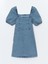 Yeni Sezon Kare Yaka Kadin Jean Elbise - S48291Z8 5