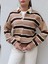 Polo Yaka Şeritli Triko Kazak 3