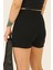 24 Grup Siyah Mini Yırtmaçlı Şort Etek 3