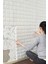 50X50CM Kendinden Yapışkanlı Duvar Kağıdı Esnek Köpük Paneli 3D Boyutlu Tuğla Desen Beyaz 0,25 M² 3
