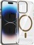 iPhone 14 Pro Max Magsafe Uyumlu Şeffaf Kılıf – Dört Köşe Darbe Koruması, Metal Kamera Çerçevesi ve Tuşlar, Sararmaya Dayanıklı Şeffaf Arka Yüzey, Platinum Serisi (Çöl Titanium) 1
