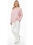 Basic Kadın Kazak Pembe Oversize 2