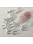 10 Adet Gümüş Taşlı Kurdele Tırnak Süsü Nail Art Süslemeleri 1