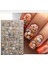 5d Kabartmalı Kahve Tonlu Çiçekler Tırnak Süsleme Stickerı Nail Art Süslemeleri 1