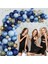 Balonlar Garland Arch Seti Mavi Metal Altın Konfeti Balonlar 3