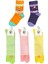 Kız Çocuk Renkli Desenli Günlük Pamuklu Dikişsiz Çorap 1
