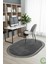 Post/peluş Yıkanabilir Kaymaz Taban Yumşacık Antrasit Örgü Oval Saçaklı Modern ve Şık Salon Oturma Odası Mutfak Çocuk Odası Koridor Antre Halısı 5
