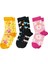 Kız Çocuk Renkli Desenli Günlük Pamuklu Dikişsiz Çorap 1