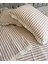 Krem Renkli Çizgili, Fırfırlı Yorgan Kılıfı 3