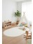 Post/peluş Yıkanabilir Kaymaz Taban Yumşacık Beyaz Oval Örgü Saçaklı Modern ve Şık Salon Oturma Odası Mutfak Çocuk Odası Koridor Antre Halısı 6