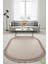 Post/peluş Yıkanabilir Kaymaz Taban Yumşacık Vizon Oval Örgü Saçaklı Modern ve Şık Salon Oturma Odası Mutfak Çocuk Odası Koridor Antre Halısı 2