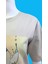 Kadın Oversize Kelebek Baskılı Bisiklet Yaka Basic Tişört 3