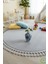 Post/peluş Yıkanabilir Kaymaz Taban Yumşacık Açık Gri Örgü Oval Saçaklı Modern ve Şık Salon Oturma Odası Mutfak Çocuk Odası Koridor Antre Halısı 3