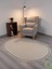 Post/peluş Yıkanabilir Kaymaz Taban Yumşacık Krem/ekru Oval Örgü Saçaklı Modern ve Şık Salon Oturma Odası Mutfak Çocuk Odası Koridor Antre Halısı 4
