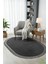 Post/peluş Yıkanabilir Kaymaz Taban Yumşacık Antrasit Örgü Oval Saçaklı Modern ve Şık Salon Oturma Odası Mutfak Çocuk Odası Koridor Antre Halısı 1
