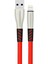 Bfs S89 Metal Uçlu Lightning Kablo iphone Uyumlu 1m 2.4A - Kırmızı 1