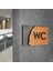 Wc Tuvalet Kapı Duvar Tabelası Ahşap Uyarı Işareti Yapışkanlı 25 x 11 cm 1