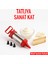 Krem Şanti Sıkma Pompası Seti | 4 Uçlu Değiştirilebilir Başlık | Spatula Hediyeli | Metal Gövde 1