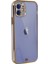 Bfs iPhone 12 Kılıf Liva Taşlı Silikon - Mor 3