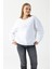 Kadın Bisiklet Yaka Ayıcık Baskılı 3ip Sweatshirt Beyaz - 264422 2