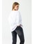 Kadın Bisiklet Yaka Ayıcık Baskılı 3ip Sweatshirt Beyaz - 264422 7