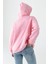 Kadın Kapüşonlu Fermuarlı Şardonlu 3ip Sweatshirt Pembe - 9015 - 264401 8