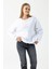 Kadın Bisiklet Yaka Ayıcık Baskılı 3ip Sweatshirt Beyaz - 264422 3