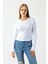 Kadın Bisiklet Yaka Pamuklu Basic Body Beyaz - MW0000832 5