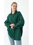 Kadın Uzun Kollu %100 Pamuklu Oversize Gömlek Yeşil - 26K 2012 1