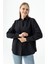 Kadın Çift Cepli Uzun Kollu Basic Gömlek Siyah - 26K 2013 2
