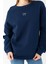 Kadın Bisiklet Yaka Fiyonk Detaylı 3ip Sweatshirt Lacivert - 264420 4