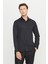 Pamuklu Slim Fit Dar Kesim Klasik Yaka Armürlü Gömlek 3