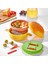 Qlux Beslenme Kabı Hamburger Şeklinde Beslenme Kabı Kamp Piknik Okul Beslenme Kabı L-00562 Bpa Içermez 2