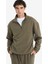 Boxy Fit Dik Yaka Yarım Fermuarlı Polar Sweatshirt E8632AX25WN 1