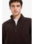 Boxy Fit Dik Yaka Yarım Fermuarlı Polar Sweatshirt E8632AX25WN 4