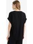 Regular Fit Apaş Yaka Basic Düz Krinkıl Kumaş Kısa Kollu Bluz C0998AX25SM 5