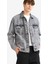 Oversize Geniş Kalıp Düğmeli Denim Ceket F4736AX25AU 7