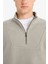 Boxy Fit Dik Yaka Yarım Fermuarlı Polar Sweatshirt E8632AX25WN 5