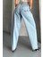 Baggy Kar Yıkama Buz Mavi Jeans Pantolon D2007 3