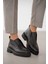 Vornel Hakiki Deri Slip-On Kadın Ayakkabı- Siyah 1