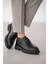 Vornel Hakiki Deri Slip-On Kadın Ayakkabı- Siyah 2
