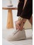 Alice Kadın Bej Gizli Topuklu Sneaker 4