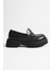 Noir Kadın Günlük Siyah Kroko Loafer Ayakkabı 1