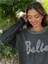 NC58939 Italyan Believe Taşlı Sweatshirt Siyah 6