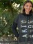 NC53050D Italyan Yazı Baskılı Cepli Kapüşonlu Coton Sweatshirt Siyah 2