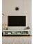 Mila mint yeşili Mdf 180 cm Tv Ünitesi-Raflı,kapaklı,ayaklı 3