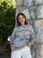 NC56152 Italyan Leopar Baskılı Kapüşonlu Sweatshirt Gri 2